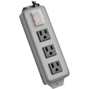 Tripp Lite Waber Power Strip Metal 5-15R 3 Outlet 5-15P 6' Cord