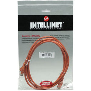 Intellinet Network Solutions Cat6 UTP Network Patch Cable, 10 ft (3.0 m), Orange - American Tech Depot