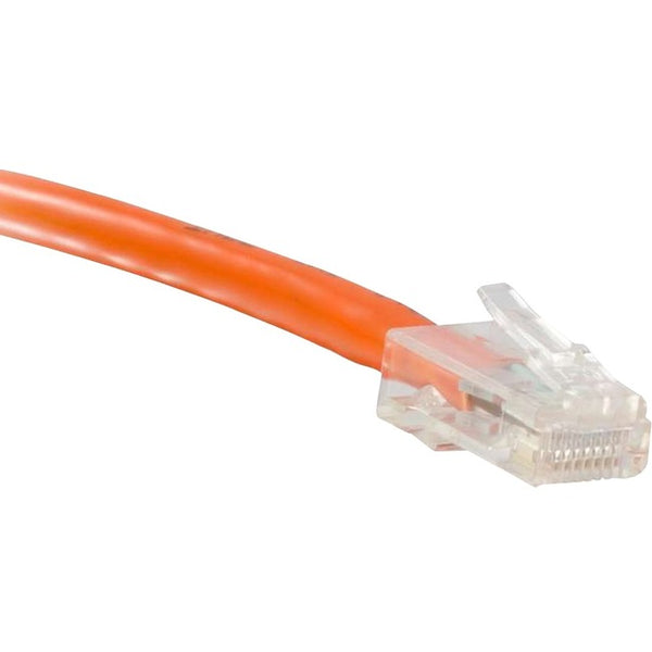 ENET Cat5e Orange 1 Foot Non-Booted (No Boot) (UTP) High-Quality Network Patch Cable RJ45 to RJ45 - 1Ft - American Tech Depot