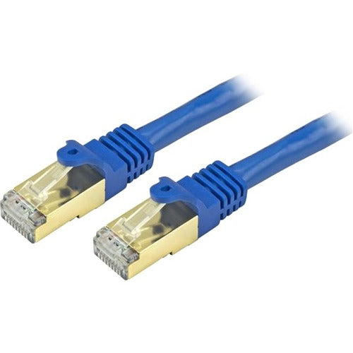 StarTech.com 35 ft CAT6a Ethernet Cable - 10 Gigabit Category 6a Shielded Snagless RJ45 100W PoE Patch Cord - 10GbE Blue UL-TIA Certified - American Tech Depot
