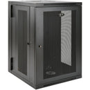 Tripp Lite 18U Wall Mount Rack Enclosure Server Cabinet Swinging Hinged Door Deep
