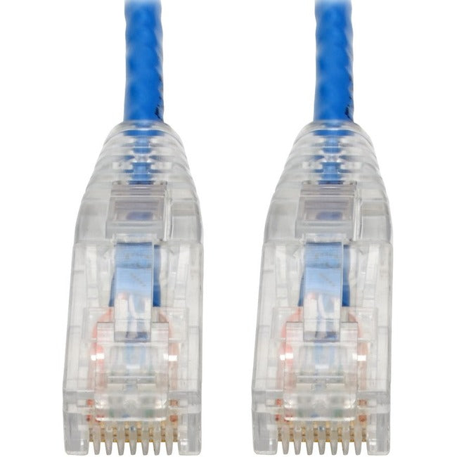 Tripp Lite Cat6 Gigabit Snagless Molded Slim UTP Patch Cable (RJ45 M/M), Blue, 6 in.