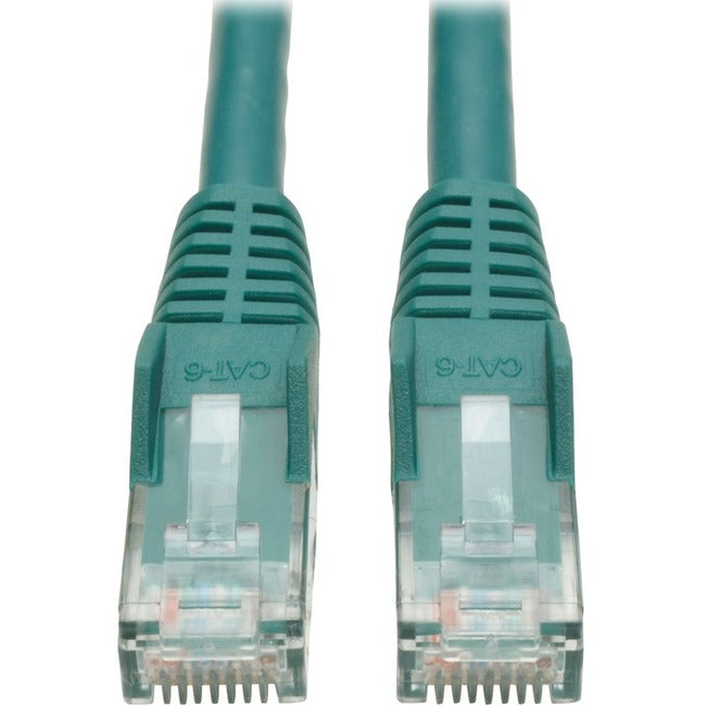 Tripp Lite Cat6 GbE Gigabit Ethernet Snagless Molded Patch Cable UTP Green RJ45 M/M 35ft 35'
