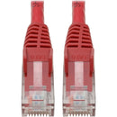 Tripp Lite Cat6 GbE Gigabit Ethernet Snagless Molded Patch Cable UTP Red RJ45 M/M 6in 6"