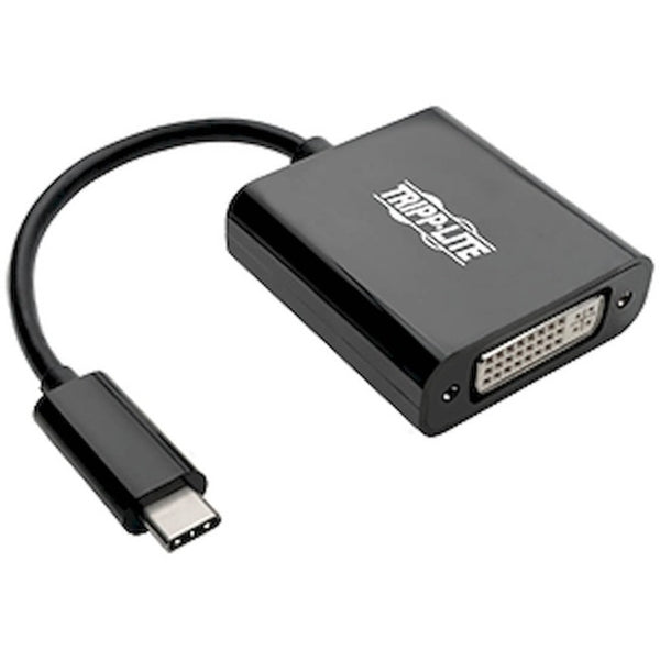 Tripp Lite USB C to DVI Adapter Converter, USB 3.1, Thunderbolt 3, 1080p - M/F, Black, USB Type C, USB-C, USB Type-C