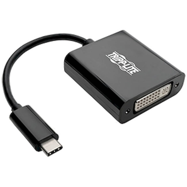 Tripp Lite USB C to DVI Adapter Converter, USB 3.1, Thunderbolt 3, 1080p - M/F, Black, USB Type C, USB-C, USB Type-C