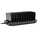 Tripp Lite 10-Port USB Charging Station Hub w Adjustable Storage Tablet / Smartphone / iPad / Iphone 5V 21A 105W