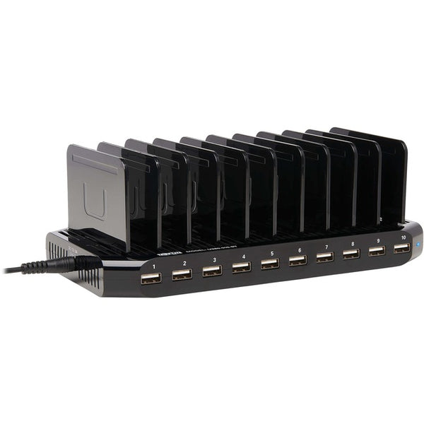Tripp Lite 10-Port USB Charging Station Hub w Adjustable Storage Tablet / Smartphone / iPad / Iphone 5V 21A 105W
