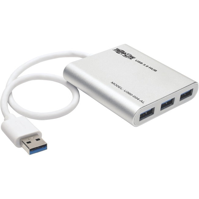 Tripp Lite 4-Port Portable USB 3.0 SuperSpeed Mini Hub Aluminum