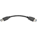 Tripp Lite 6 Inch USB 3.0 SuperSpeed Extension Cable A Male to A Female Black