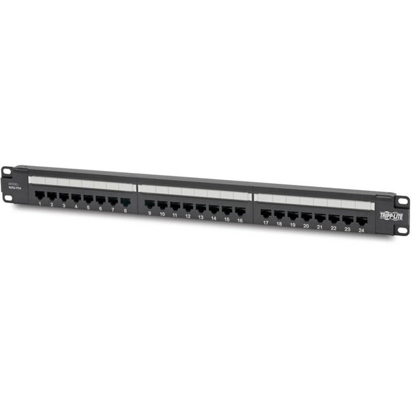 Tripp Lite Cat6 PoE Patch Panel 24-Port 110/Krone 568A/B RJ45 1URM TAA