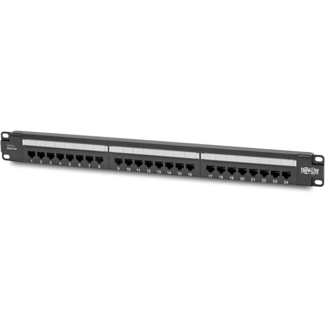 Tripp Lite Cat6 PoE Patch Panel 24-Port 110/Krone 568A/B RJ45 1URM TAA
