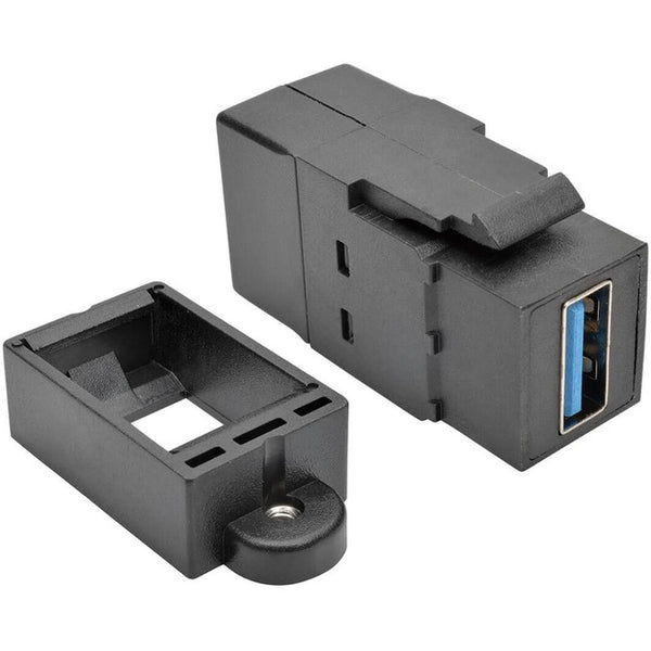 Tripp Lite USB 3.0 Keystone Panel Mount Coupler F/F All in One Black