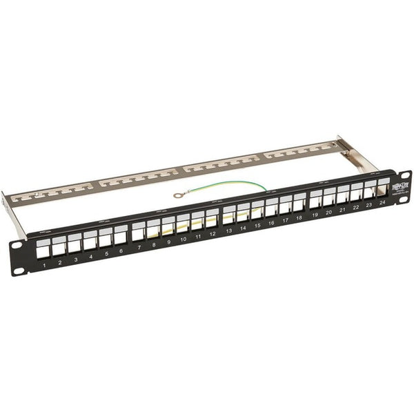 Tripp Lite 24-Port Shielded Blank Patch Panel RJ45 USB HDMI Cat5e/6 1URM