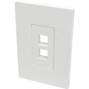 Tripp Lite Single-Gang 2-Port Wall Plate Keystone Cat5/6 USB HDMI Dport RCA