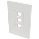 Tripp Lite Single-Gang 3-Port Wall Plate Keystone Cat5/6 USB HDMI Dport RCA