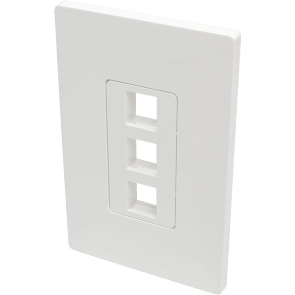 Tripp Lite Single-Gang 3-Port Wall Plate Keystone Cat5/6 USB HDMI Dport RCA