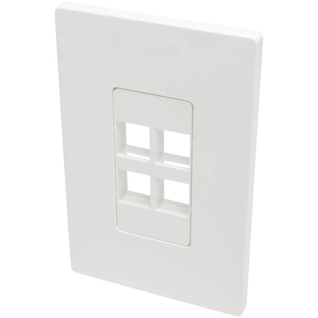 Tripp Lite Single-Gang 4-Port Wall Plate Keystone Cat5/6 USB HDMI Dport RCA