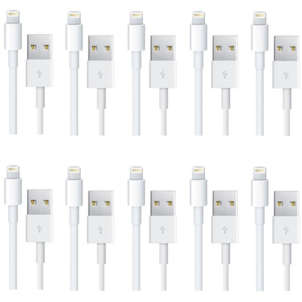 4XEM 10 Pack 3Ft 1M charging data and sync Cable For Apple iphone 5 5s 6 6s 6plus 7 7plus