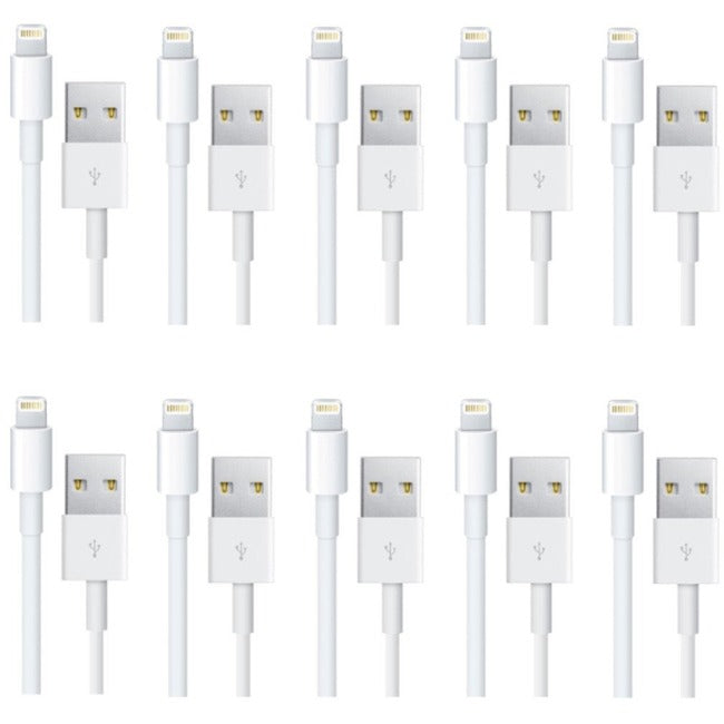 4XEM 10 Pack 3Ft 1M charging data and sync Cable For Apple iphone 5 5s 6 6s 6plus 7 7plus
