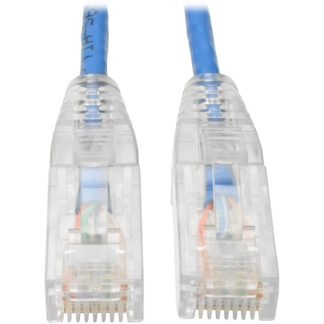 Tripp Lite Cat6 UTP Patch Cable (RJ45) - M/M, Gigabit, Snagless, Molded, Slim, Blue, 10 ft.