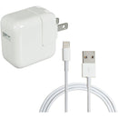 4XEM iPad Charging Kit - 3FT Lightning 8Pin Cable with 12W iPad wall charger.