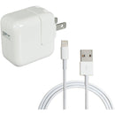 4XEM iPad Charging Kit - 6FT Lightning 8Pin Cable with 12W iPad wall charger.