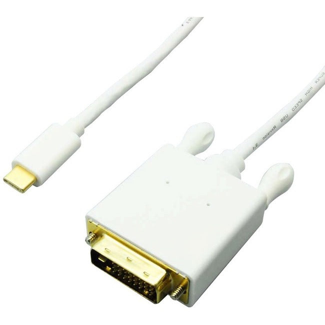 4XEM USB-C to DVI Cable - 6FT- White