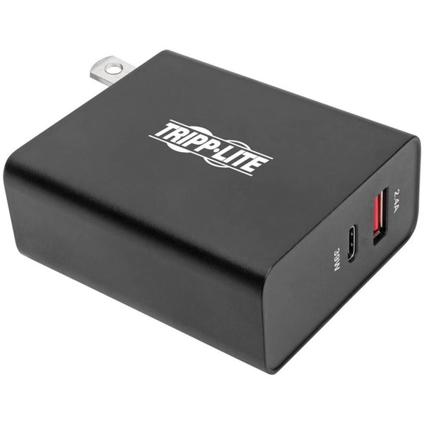 Tripp Lite USB Wall Charger Dual Port USB Type C USB C & USB Type A w PD Charging