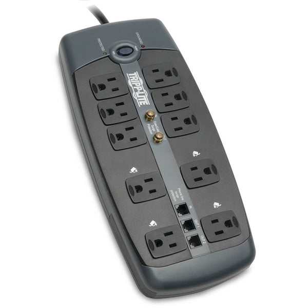 Tripp Lite Surge Protector 120V 10 Outlet RJ11 Coax 8' Cord 3345 Joule