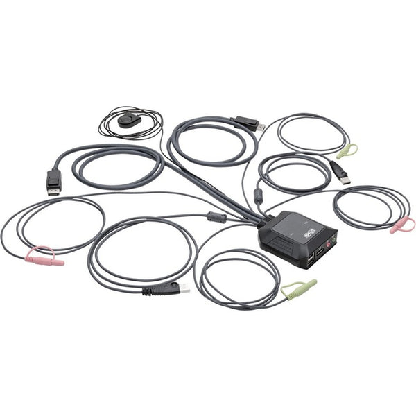 Tripp Lite 2-Port USB DisplayPort Cable KVM Switch w A/V Peripheral Sharing