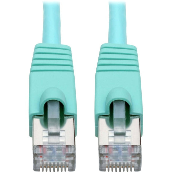 Tripp Lite Cat6a Snagless Shielded STP Patch Cable 10G, PoE, Aqua M/M 10ft