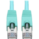 Tripp Lite Cat6a Snagless Shielded STP Patch Cable 10G, PoE, Aqua M/M 30ft