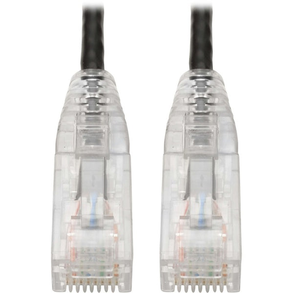 Tripp Lite Cat6 UTP Patch Cable (RJ45) - M/M, Gigabit, Snagless, Molded, Slim, Black, 8 in