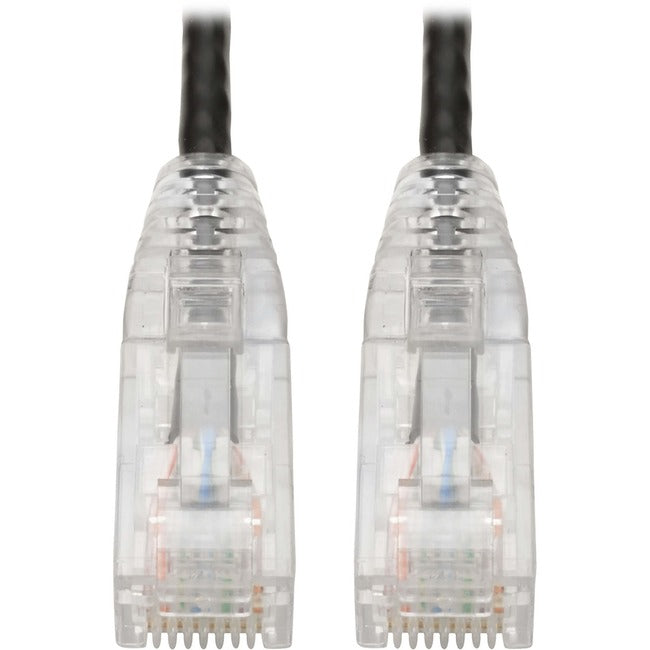 Tripp Lite Cat6 UTP Patch Cable (RJ45) - M/M, Gigabit, Snagless, Molded, Slim, Black, 8 in