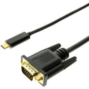 4XEM USB-C to VGA 6ft Cable-Black