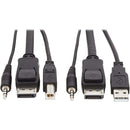 Tripp Lite DisplayPort KVM Cable Kit 3 in 1 4K USB 3.5 mm Audio 3xM/3xM 6ft
