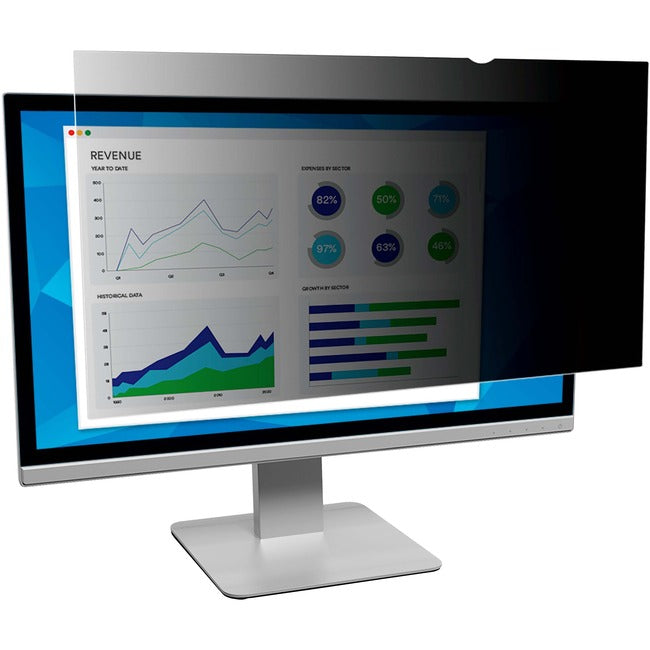 3M Privacy Filter for 19.5in Monitor, 16:10, PF195W1B Black, Matte