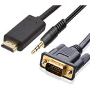 4XEM 3 ft HDMI to VGA with 3.5mm Audio