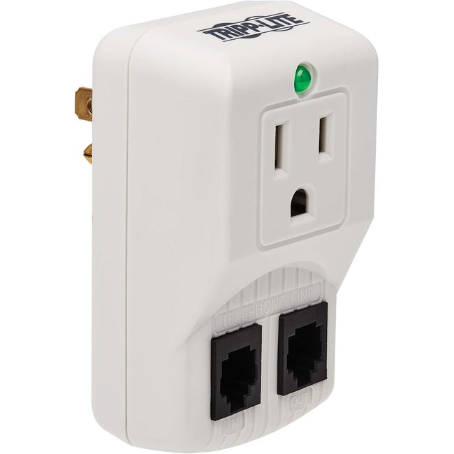 Tripp Lite Notebook Surge Protector Wallmount Direct Plug In 1 Outlet RJ11