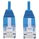 Tripp Lite Cat6a 10G Certified Molded Ultra-Slim UTP Ethernet Cable (RJ45 M/M), Blue, 6 in.
