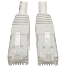 Tripp Lite 3ft Cat6 Gigabit Molded Patch Cable RJ45 M/M 550MHz 24 AWG White 3'