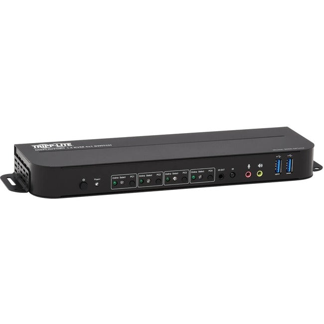 Tripp Lite DisplayPort USB KVM Switch 4-Port 4K 60Hz HDR DP 1.4 USB Sharing