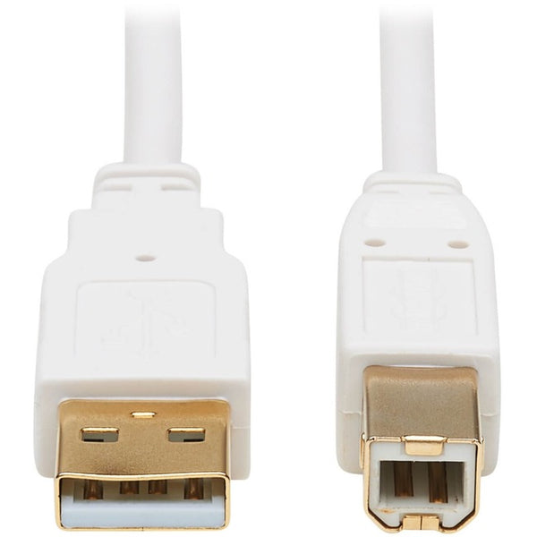 Tripp Lite Safe-IT USB-A to USB-B Antibacterial Cable (M/M), USB 2.0, White, 6 ft.