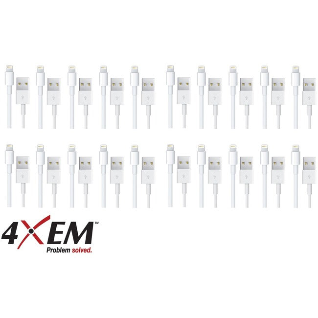 4XEM 20 Pack 3ft 1m Lightning Cable Compatible with Apple iPhone/iPad/iPod