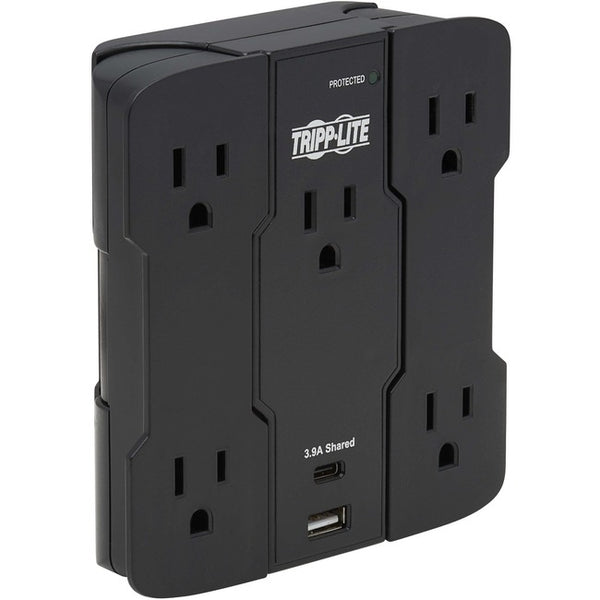 Tripp Lite Safe-IT Surge Protector 5-Outlet USB-A/USB C 5-15P Antimicrobial