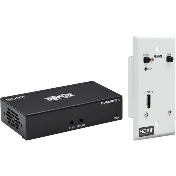 Tripp Lite HDMI Over Cat6 Extender Kit w Wall Plate Receiver 4K60Hz HDR PoC