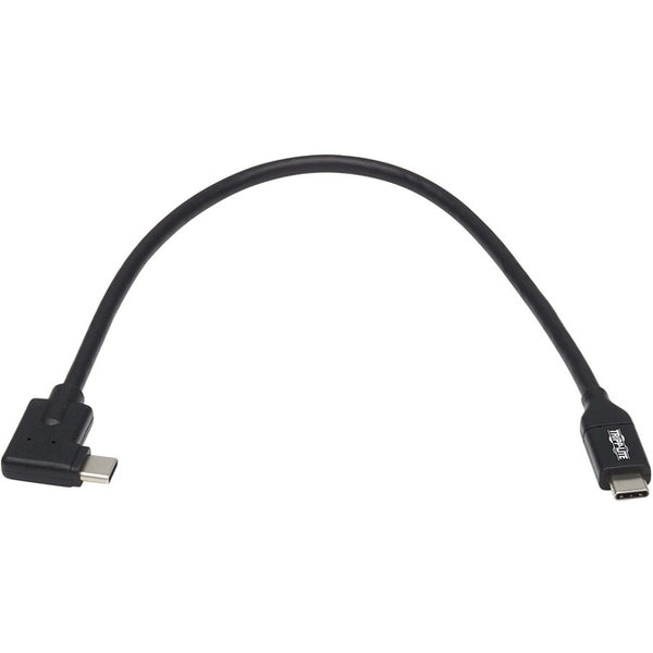 Tripp Lite USB C Cable USB 3.2 Gen 1 Right-Angle 60W PD Charging M/M 1ft