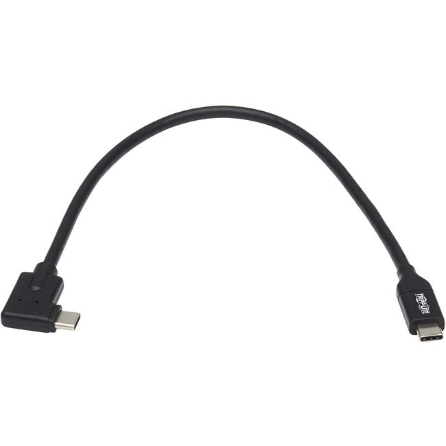 Tripp Lite USB C Cable USB 3.2 Gen 1 Right-Angle 60W PD Charging M/M 1ft
