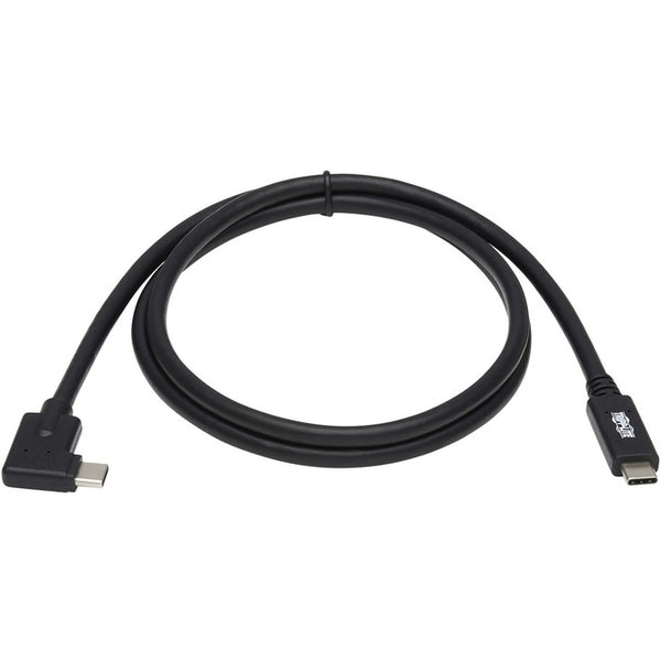 Tripp Lite USB C Cable USB 3.2 Gen 2 Right-Angle 100W PD Charging M/M 1M